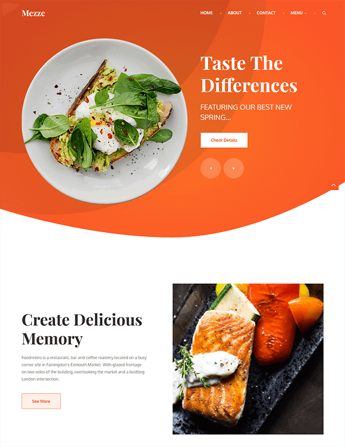 Mezze WordPress Restaurant-Theme