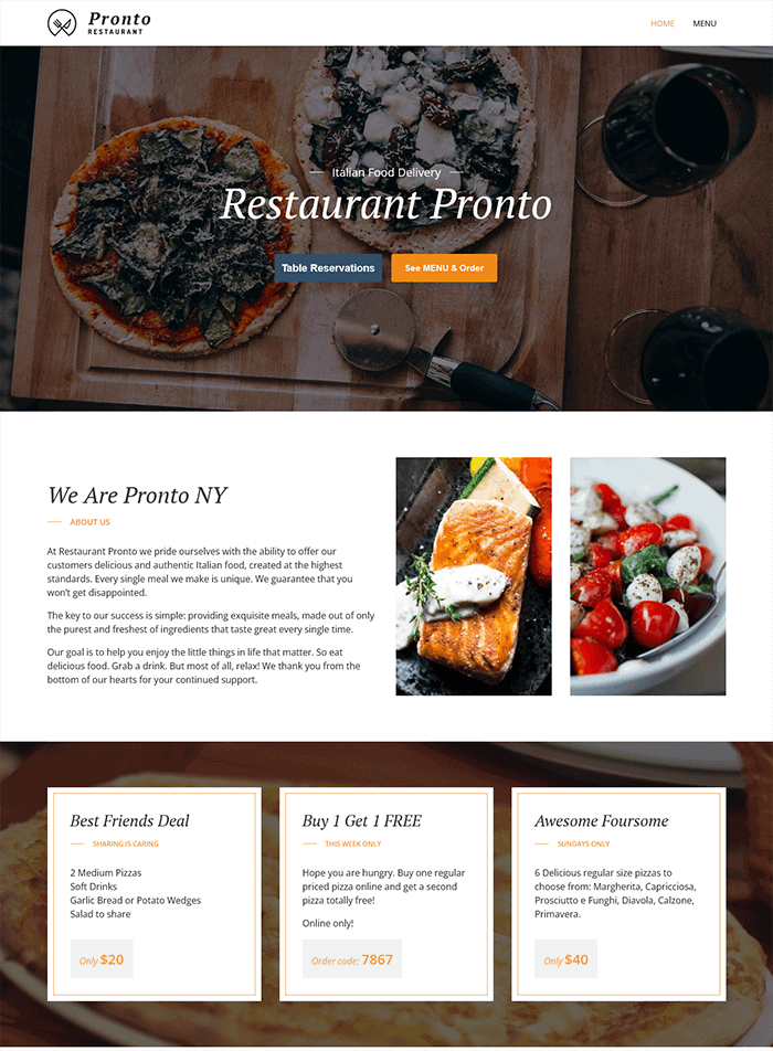 Restaurant Pronto-Thema