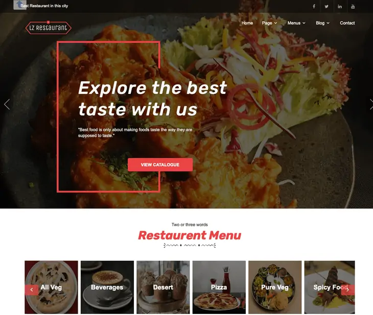 LZ Restaurant WordPress-Theme
