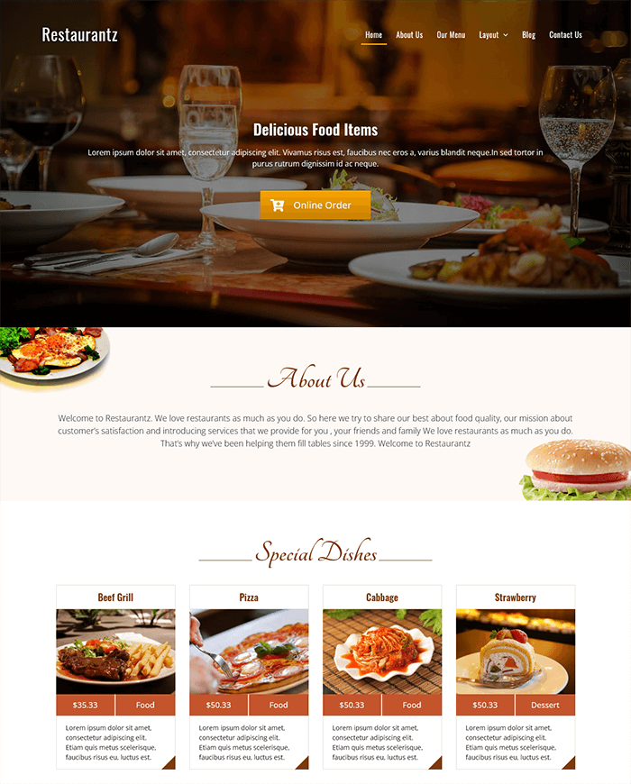Restaurantz-Thema