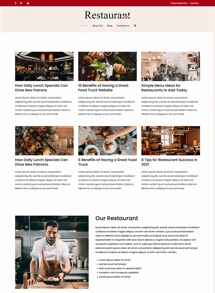 Zakra Restaurant-Blog-Theme