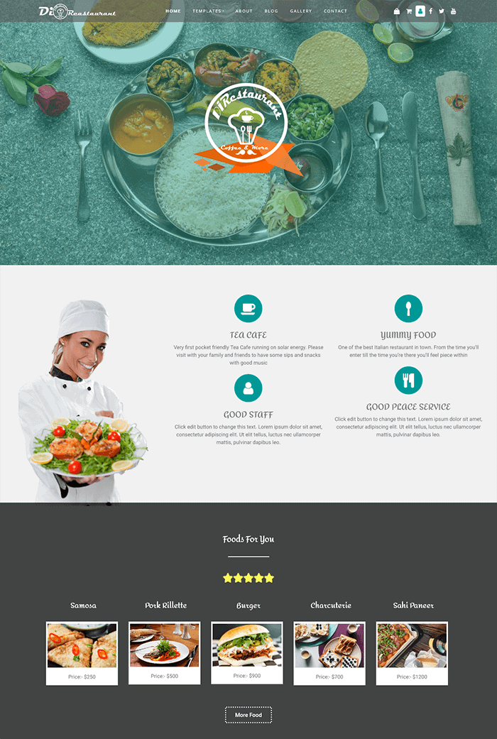 WordPress-Theme für das Restaurant