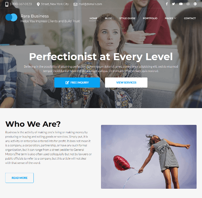 Rara Business WordPress-Theme