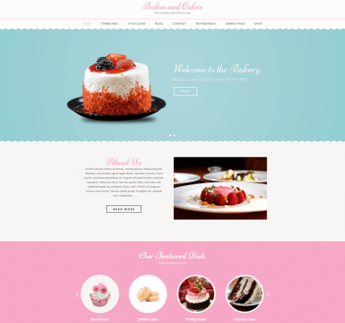 Bakes and Cakes Pro WordPress-Thema