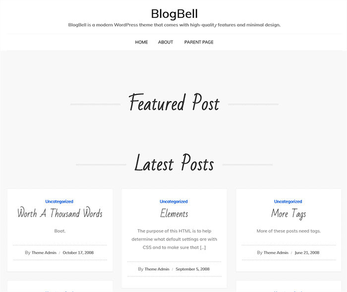 Kostenloses BlogBell-Thema