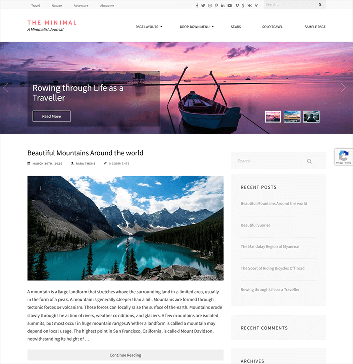 Das minimale kostenlose WordPress-Theme