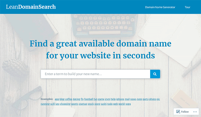 Schlanke Domainsuche