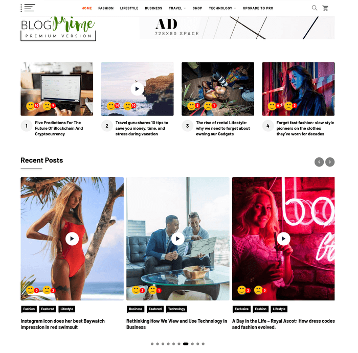 Blog Prime Pro Tema de WordPress