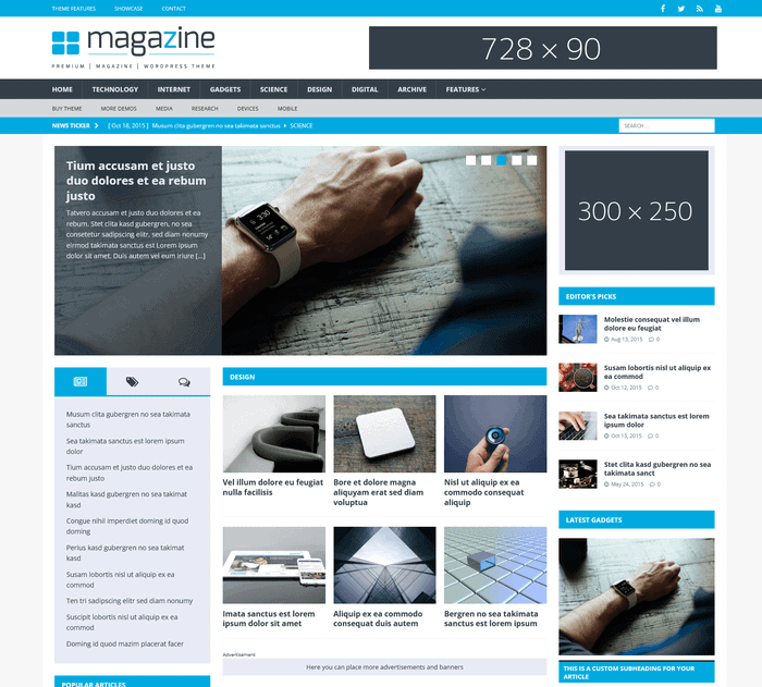 Tema de WordPress de la revista MH