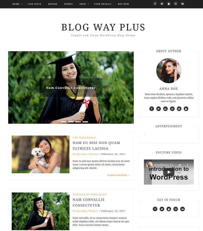Blog Way Plus Tema de WordPress