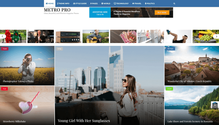 Metro Magazine Pro Tema de WordPress