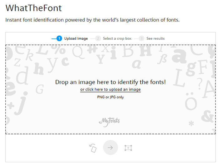 utilizando la herramienta WhatTheFont