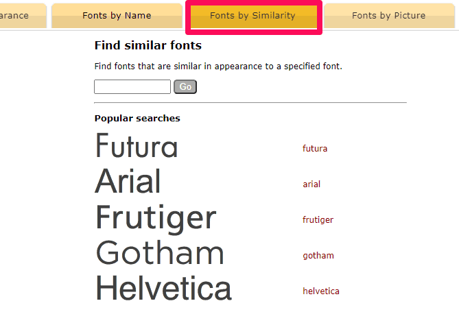 encontrar fuentes por similitud