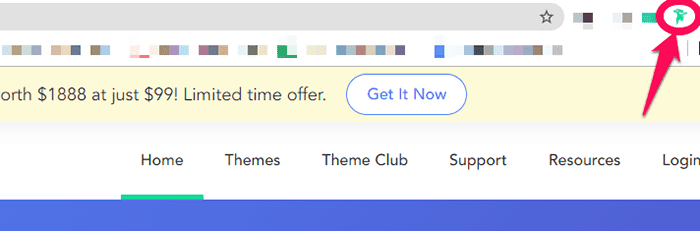 Icono de fuentes Ninja en Chrome
