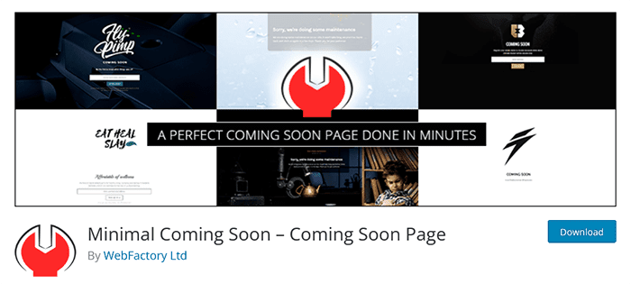 Minimal Coming Soon WordPress-Plugin
