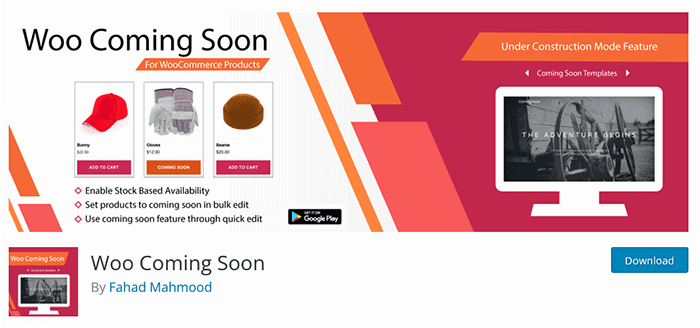 WooComing Soon WordPress-Plugin