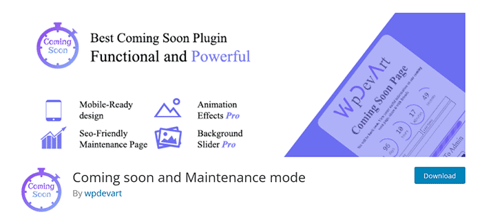 Coming Soon und Wartungsmodus WordPress Plugin