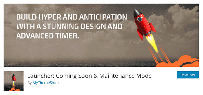 Launcher Coming Soon Wartungsmodus