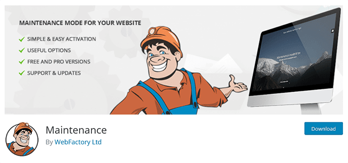 Wartungs-WordPress-Plugin