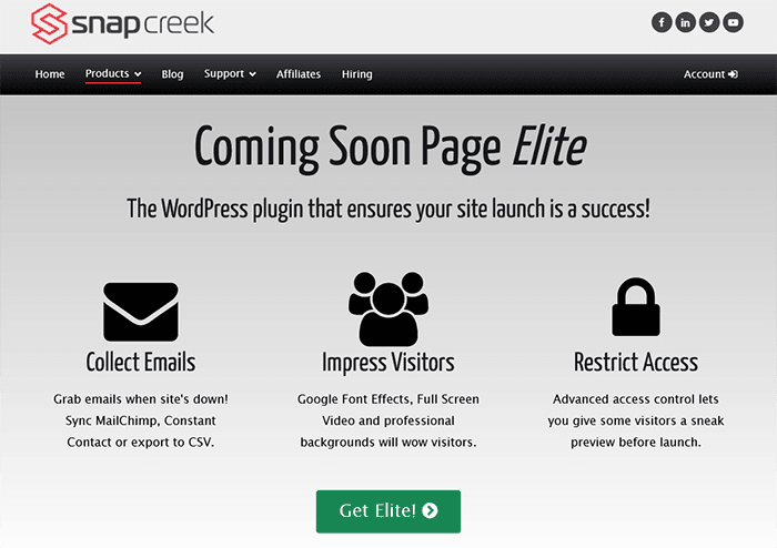 Demnächst erhältlich Page Elite WordPress Plugin