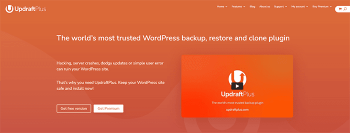 Extension WordPress UpdraftPlus