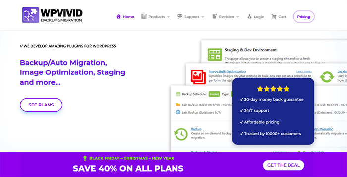 Plugin WordPress de sauvegarde WPvivid