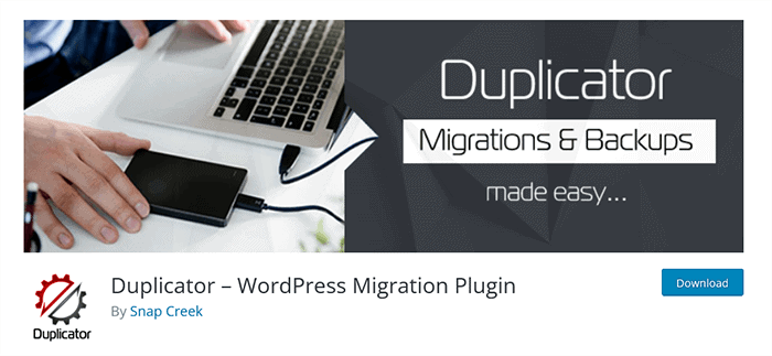 Plugin de migration WordPress duplicateur