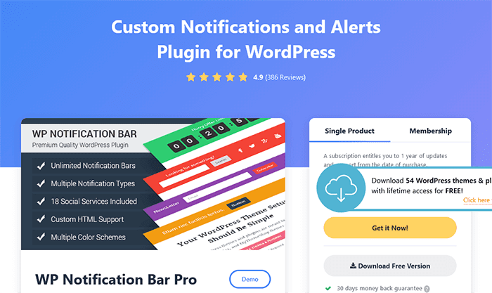 WP-Benachrichtigungsleiste WordPress-Plugin