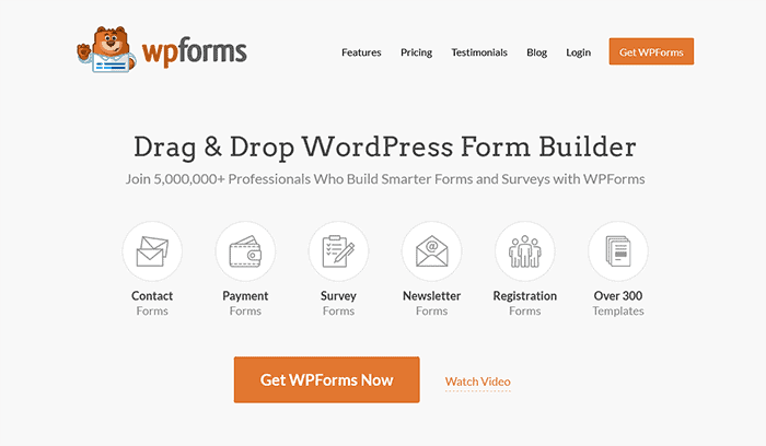 Plugin WPForms per WordPress
