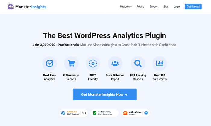 Plugin MonsterInsights per WordPress