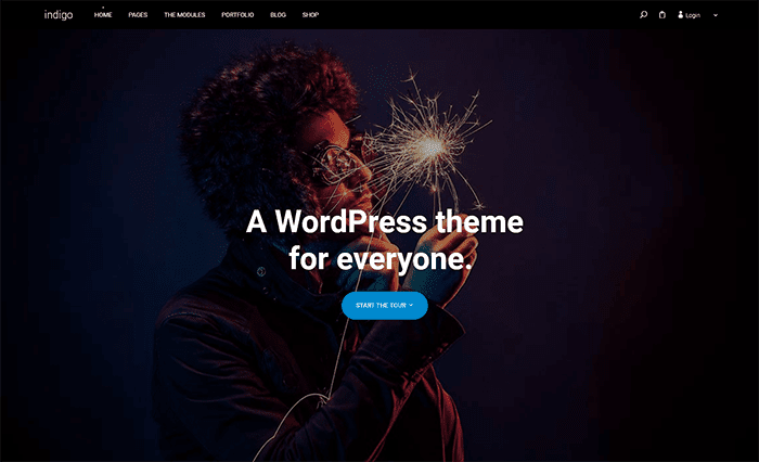 Tema de WordPress índigo