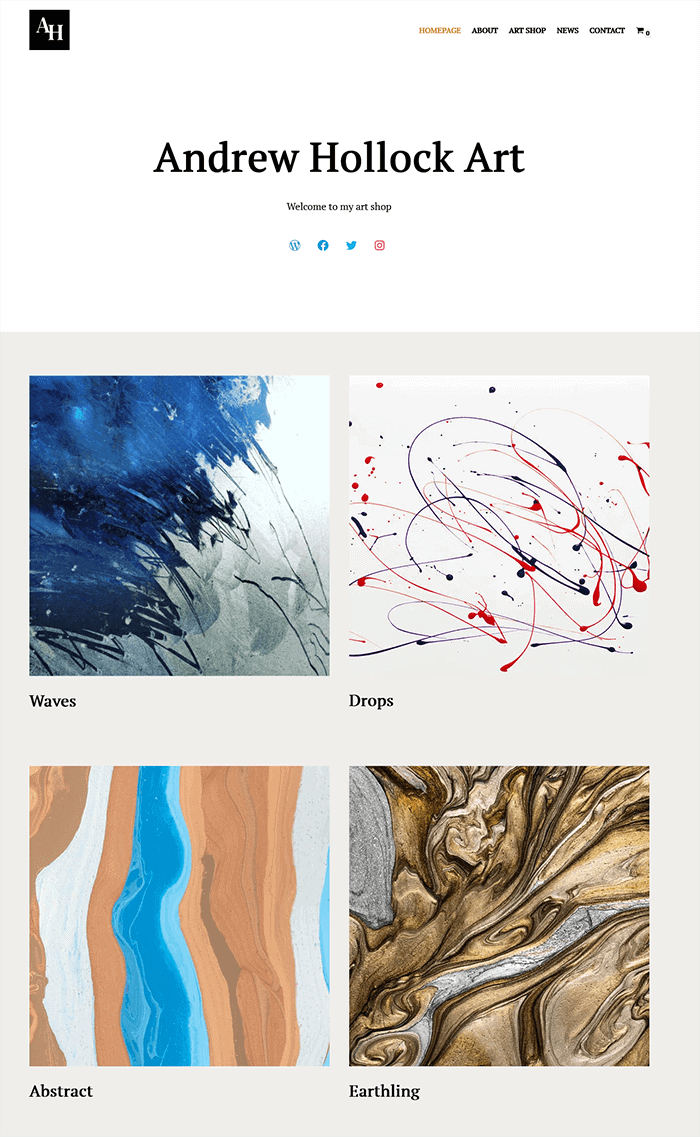 Neve pintor tema de WordPress
