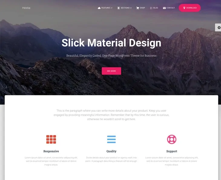 Tema del foro de WordPress de Hestia