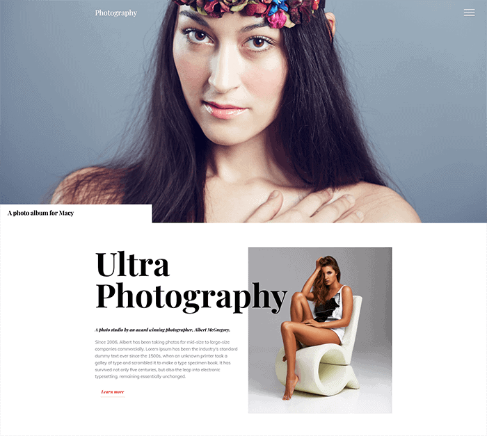 Ultra Fotografía Tema de WordPress