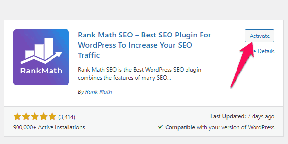 Installation und Aktivierung des Rank Math-Plugins