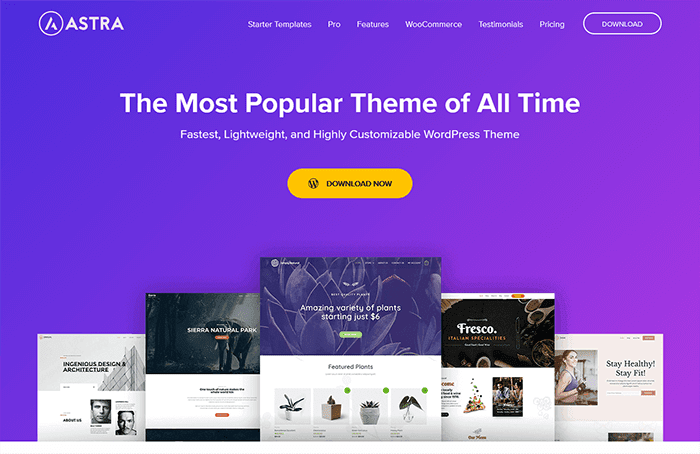 Tema WordPress gratuito Astra