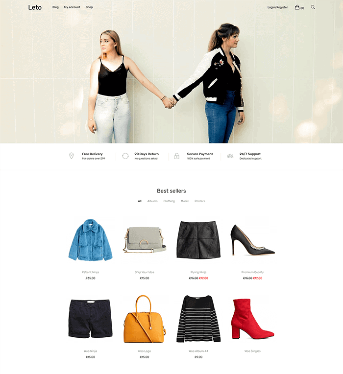 Tema WordPress gratuito Leto