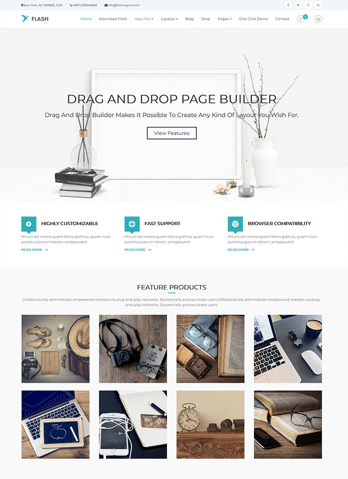 Tema WordPress gratuito in flash