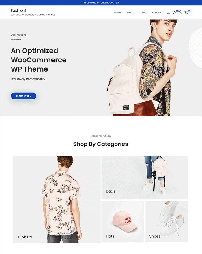 Woostify Tema WordPress gratuito