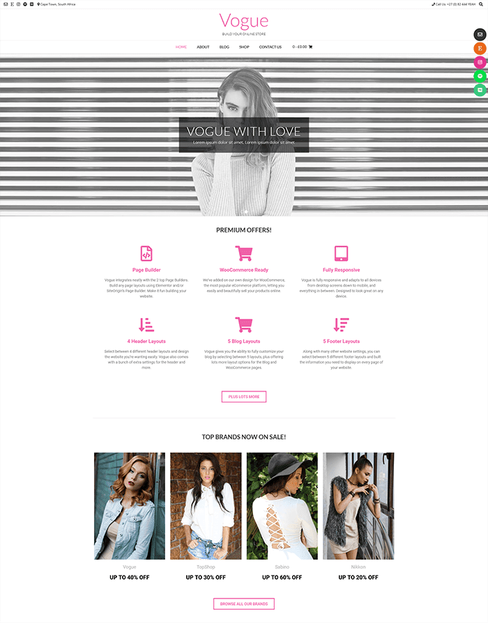 Tema WordPress gratuito Vogue