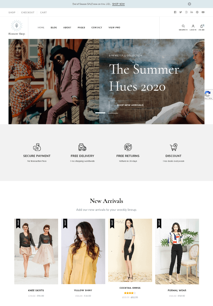 Tema WordPress del negozio di fiori