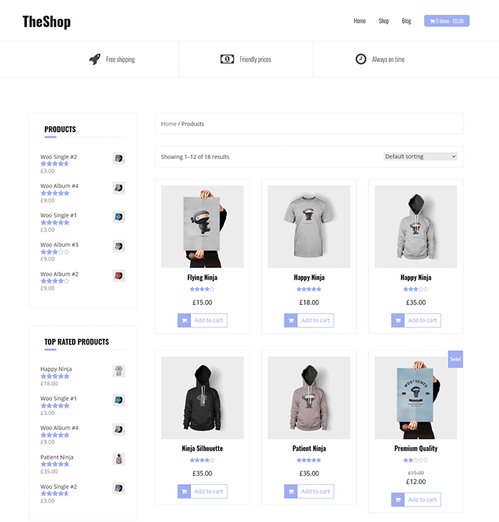 Tema WordPress gratuito di TheShop