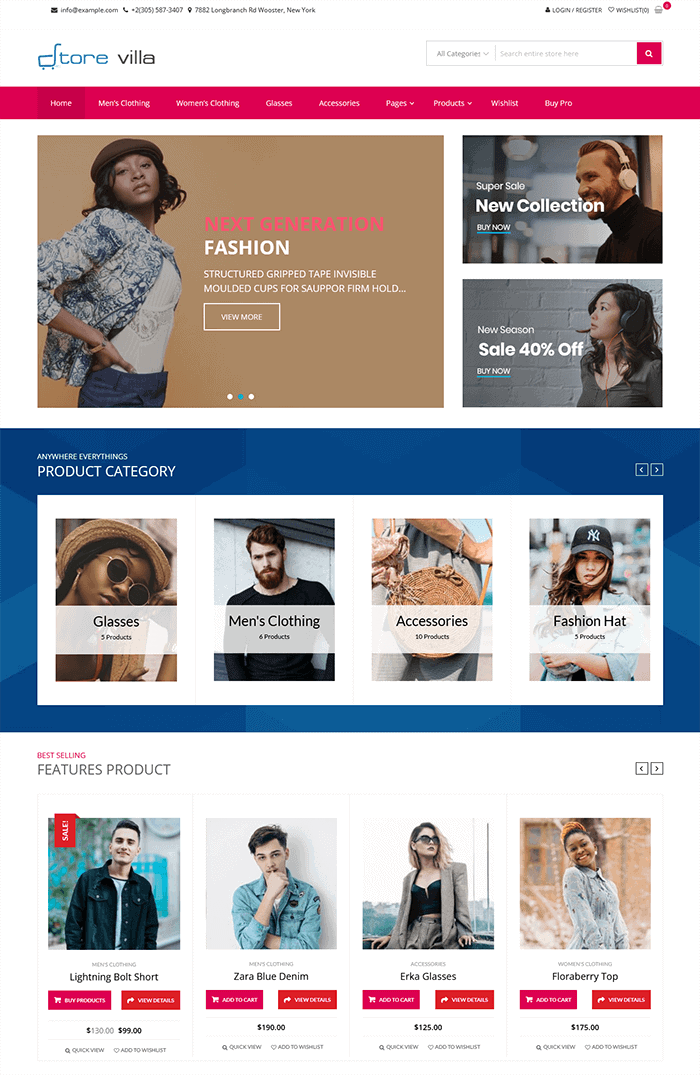 Tema WordPress gratuito di Storevilla