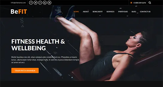 tema de WordPress para entrenador personal