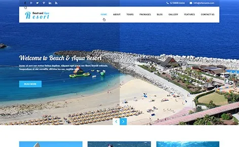 海灘和水色 WordPress 主題