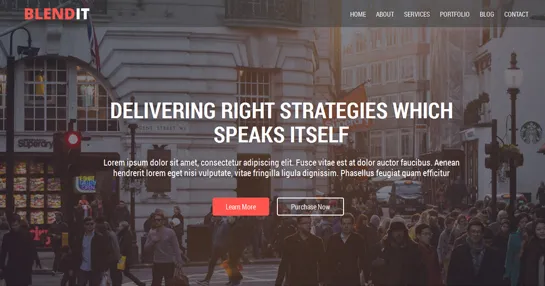 Blendit 단일 페이지 WordPress 테마
