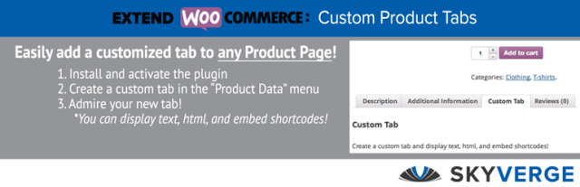 WooCommerce-Registerkarte für benutzerdefinierte Produkte