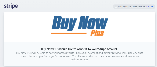 Beli Sekarang Plus dengan akun Stripe