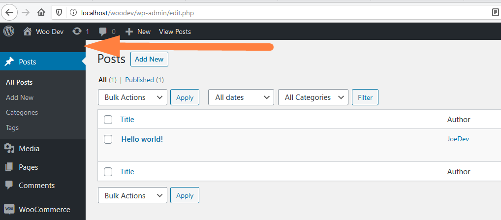 Eliminar solo elementos del submenú de WordPress