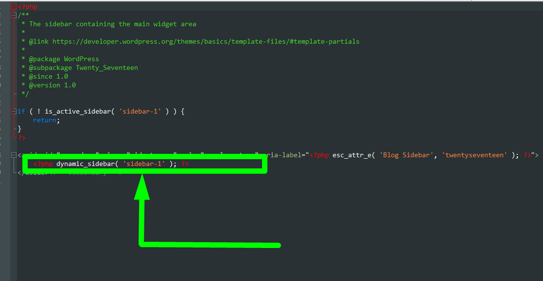注册 WordPress 侧边栏